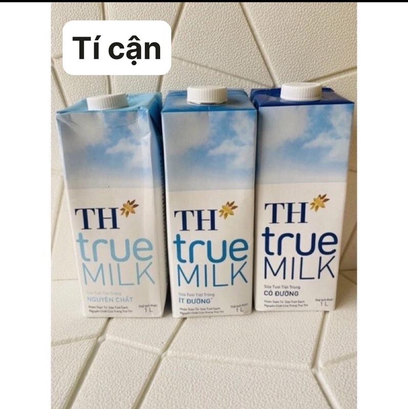 Sữa tươi tiệt trùng TH true Milk 1 lít ít đường có đường nguyên chất Chua Cafe
