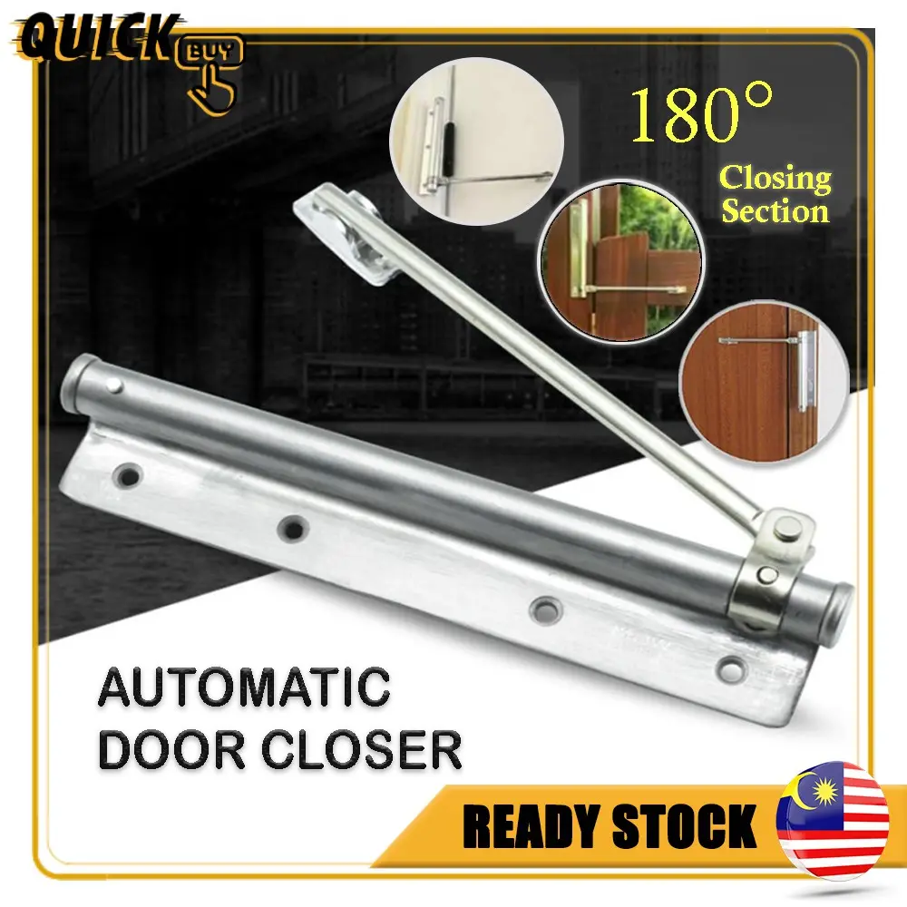 Stainless Steel Automatic Door Self-Closing Hinge Mute Easy to Rebound No slotting Punching Free Door Closer