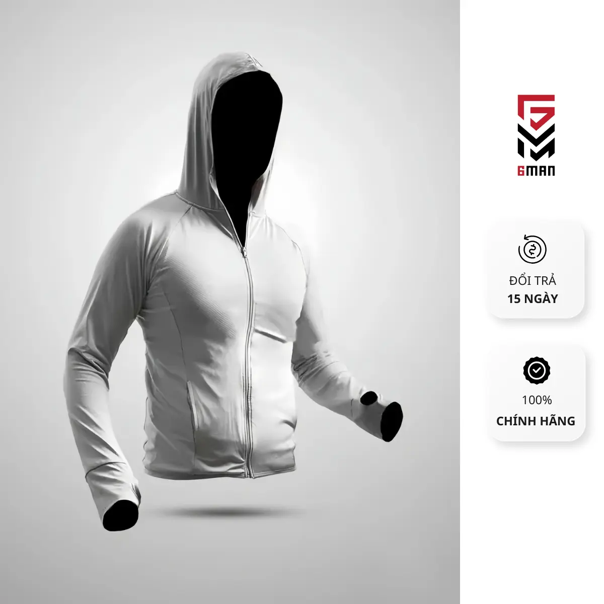 Áo chống nắng nam Gman chất vải kim cương thông hơi, áo chống nắng dài trùm tay có mũ Sport aokhoac nam