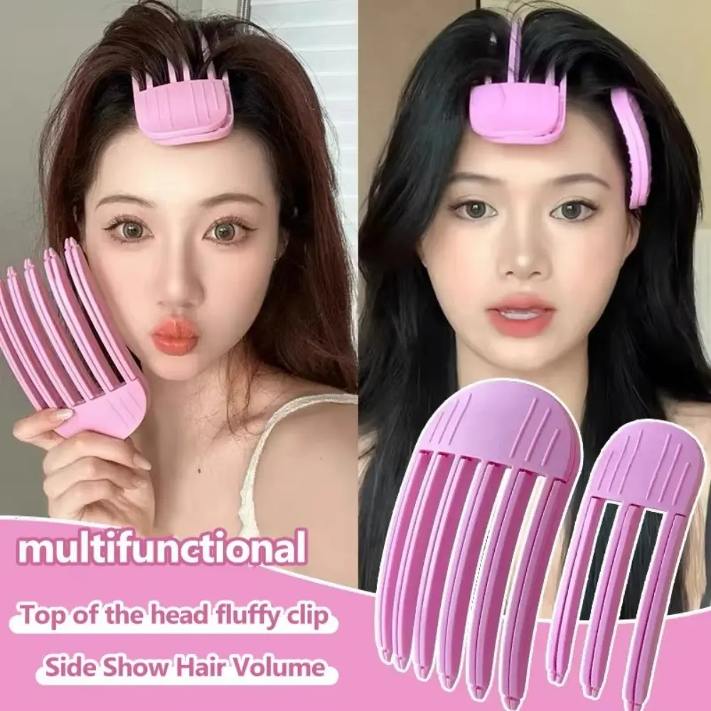 3/6Teeth Fluffy Hair Roots Clips Comb Lazy Hair Top Styling Curling Barrel Korean Women Girls Curling Fixed Shape Clips Bangs Volumizing Clip