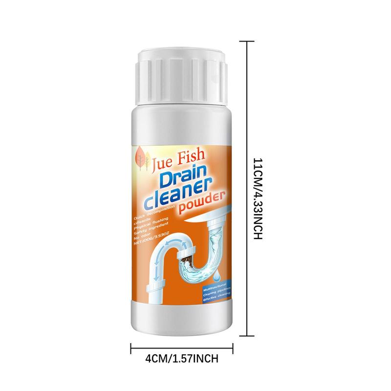 Product Introduction of Drain Cleaner, 1 Count Quick Dissolving Kitchen Sink & Toilet Floor Drain Cleaning Powder, Household Cleaning Product for Kitchen Bathroom Toilet 1