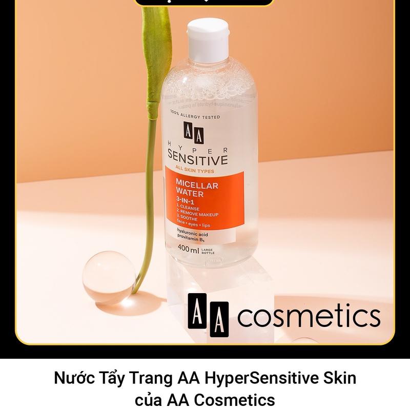 Nước tẩy trang 3in1 sạch sâu cung cấp B5 mịn da