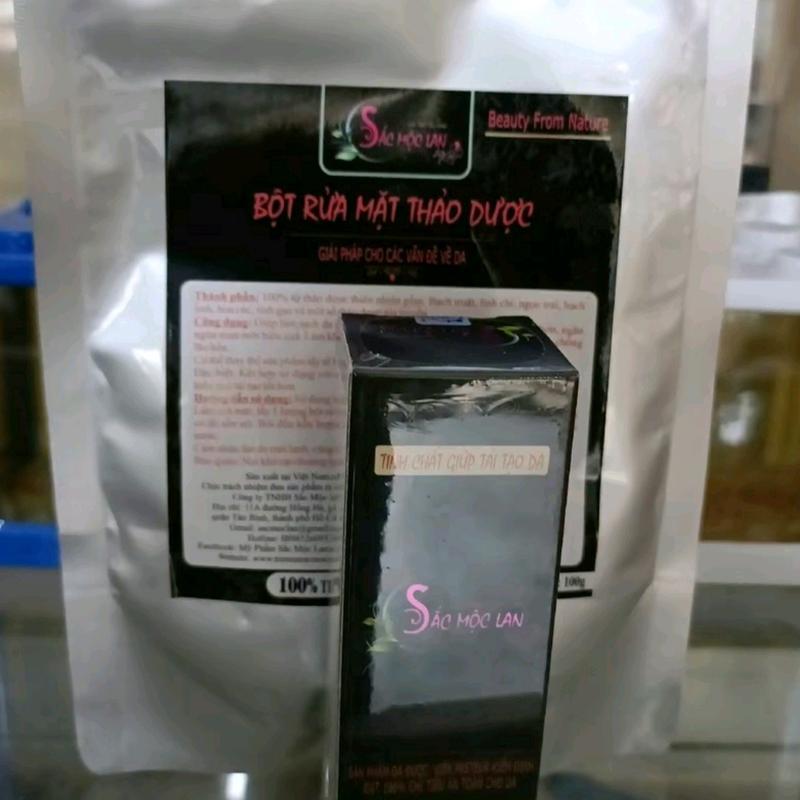 combo 1 thuốc+1 bịch bột rửa mặt tái tạo da sắc mộc lan giúp tái tạo da trị mụn thâm nám tàn nhang Skincare