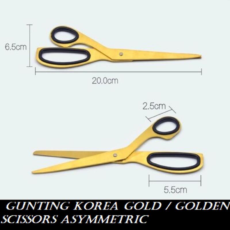 golden scissors asymmetric / gunting korea gold serbaguna minimalis design 2