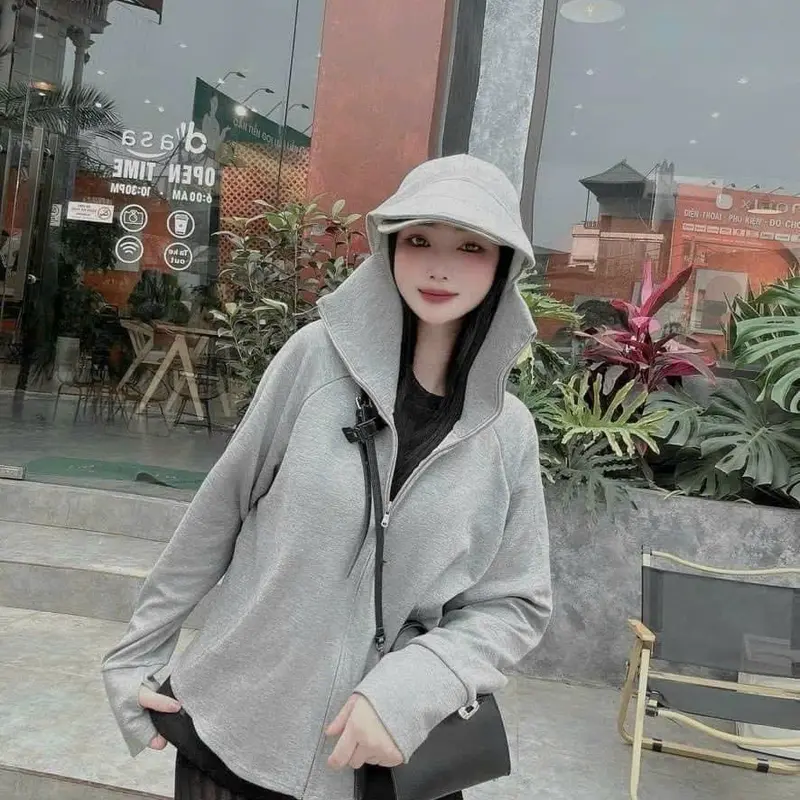 ( 38- 85kg) Chống nắng  Dáng Ngắn phom thụng cánh dơi Shop Ngắm Thun Sport khoác chất umi su lạnh loại đẹp 8