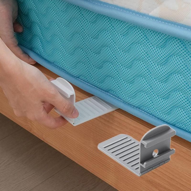 4 cái Thực tế Không trượt Giá đỡ ga trải giường Có thể điều chỉnh Nhựa Giá đỡ…