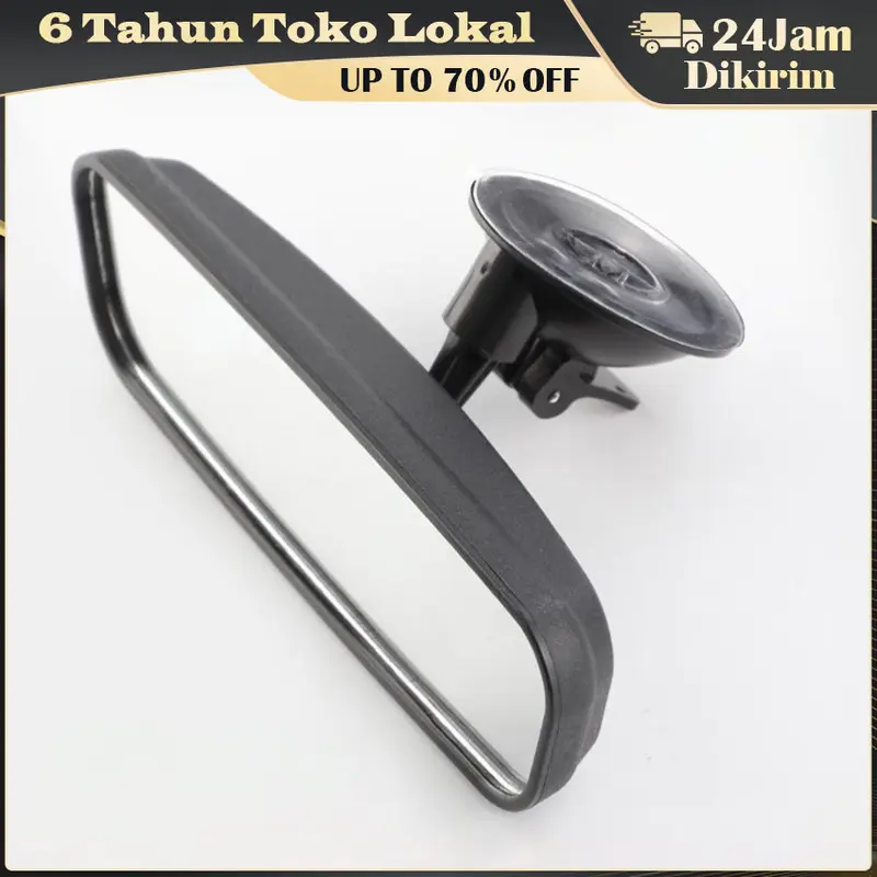 Universal Adjustable Suction Cup Interior Rear View Mirror Car Rear Mirror 360 Rotates Wide-angle 0