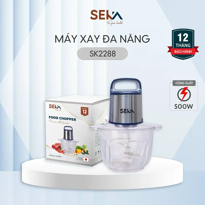 Cối xay đa năng seka, xay thịt, xay củ quả, xay rau bảo hành chính hãng 1 năm Xay Sinh Tố 5