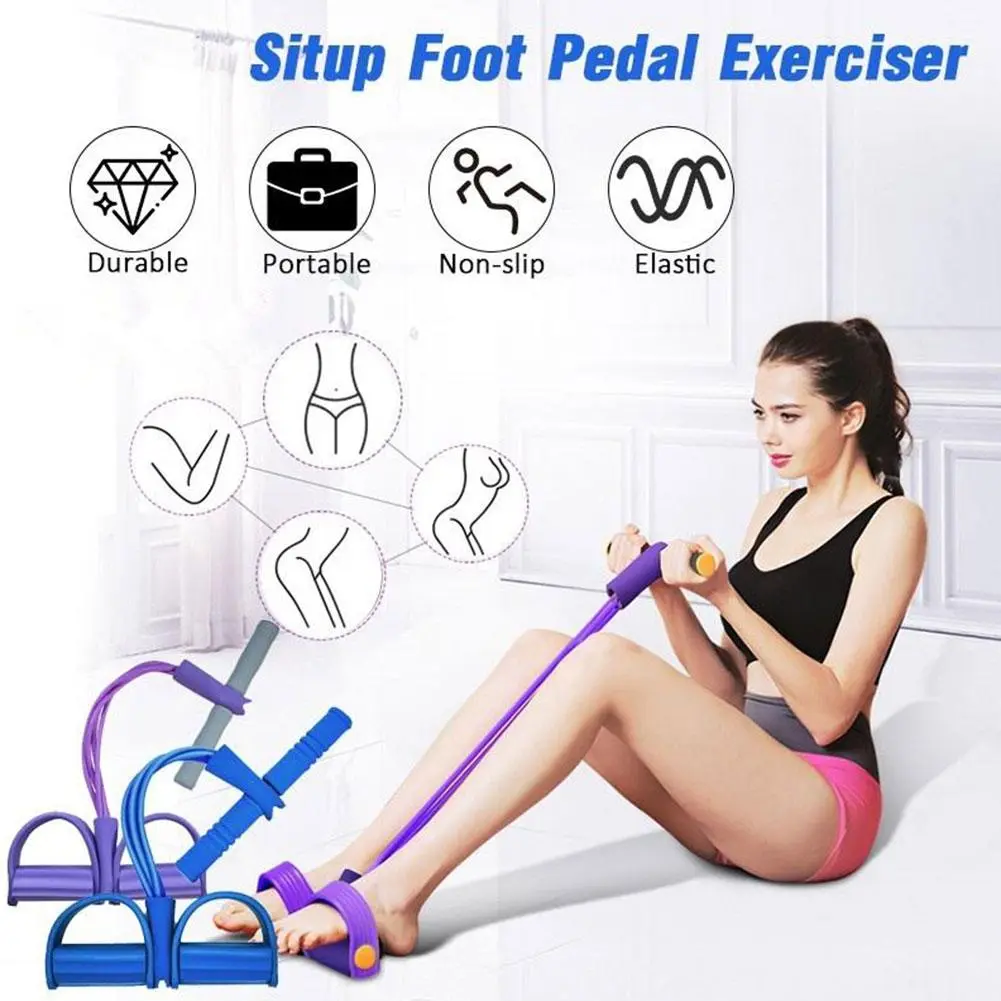 1 Pcs Four Tube Pedal Tension Multifunctional Sit Up Booster Portable Home Fitness Equipment