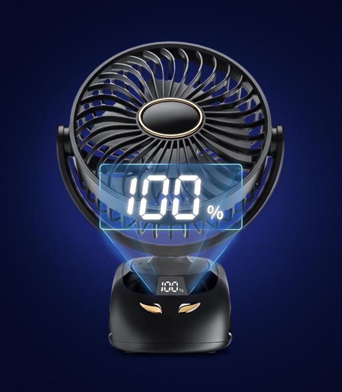 Quạt Tích Điện Mini Đa Năng, Có Đèn Ngủ, Quạt 5 công xuất pin dùng 24h 3
