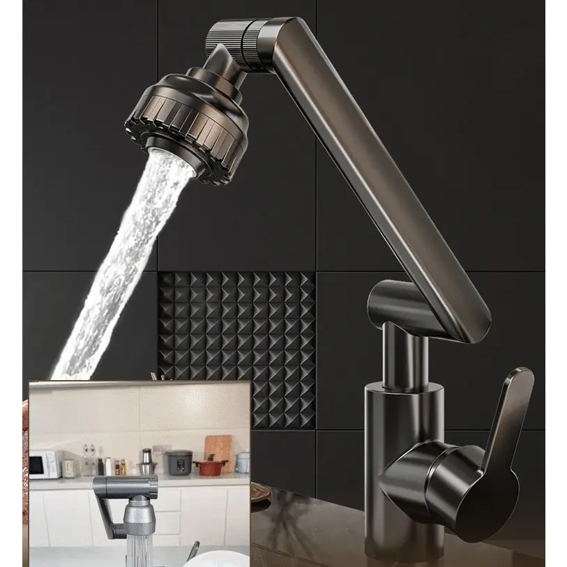 Bathroom multifunction robot arm faucet