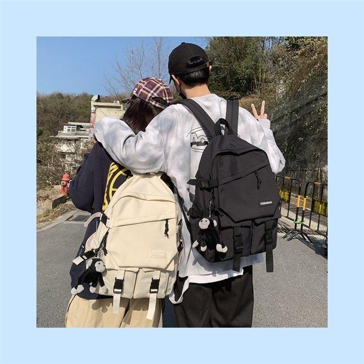 Product Introduction of Schoolbag Male High School Student Ins Fashion Cool Campus Backpack Female College Student Simple Large Capacity Backpack Korean Style 2024 5