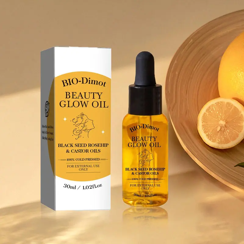 Black Seed Oil & Rosehip Oil & Castor Oil, Organic Cold Pressed Facial Moisturizer Serum, Natural Skincare Fortifying Hydrates Skin Moisturizing Beauty Glow Oil 0