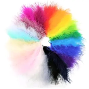 10 Pcs Bulu Single Marabou - Bulu Marabou - Bulu Single Marabou Warna - Bulu Kerajinan