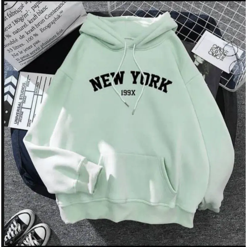 Jaket Hoodie Anak Perempuan 5- 15 Tahun NEW YORK 199X Sweater Anak Perempuan 3
