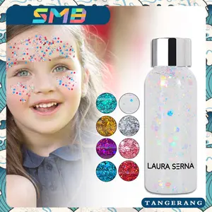 Makeup Glitter Festival Set 8 Warna Glitter Gel Untuk Wajah Badan Rambut 35g