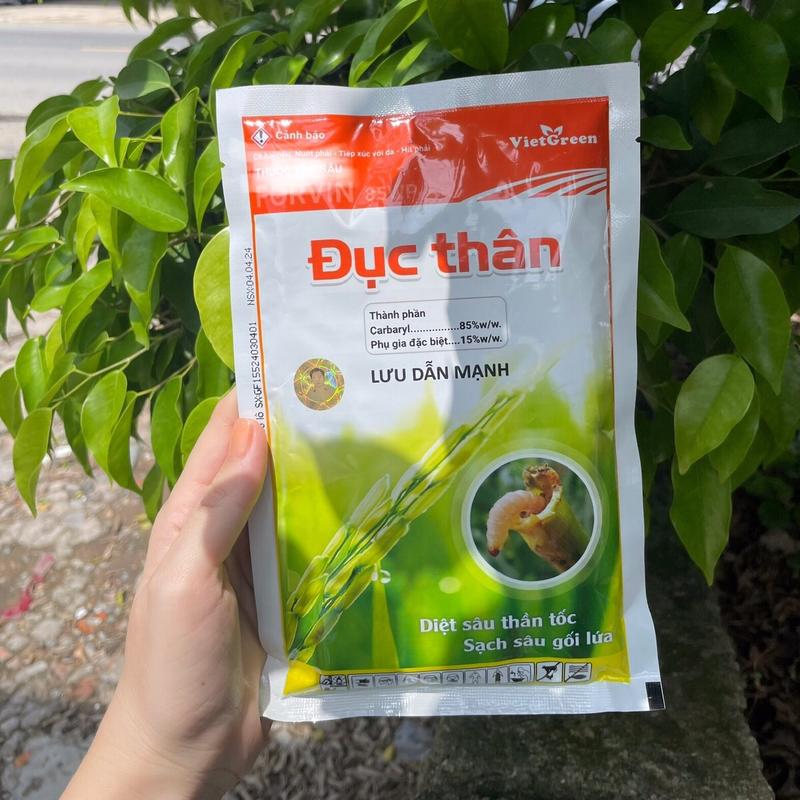 Phân bón lá Hiệu Đục Thân, gói 100gam giúp cây xanh lá, mướt lá 0
