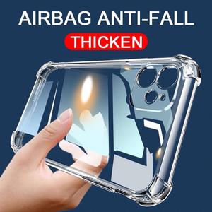 For iPhone 16e 16 15 14 13 12 11 Pro Max Plus Mini XR XS Max 8 7 6 6s Plus SE 2020 Luxury Soft TPU Silicone Transparent Shockproof Phone Case