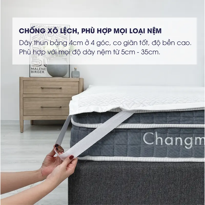 Changmi - Tấm giải nhiệt làm mát nệm, bảo vệ nệm, ngăn mùi hạn chế thấm. Top bán chạy Hàn Quốc 3
