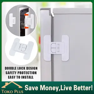 10Pcs Kunci Pengaman Kulkas dan Laci Multifungsi Safety Lock Pengunci Anak Kunci Tambahan untuk Pintu Lemari dan Kulkas Melindungi Anak dengan Efektif