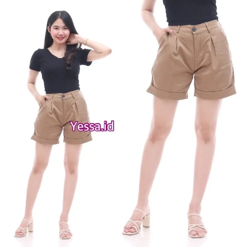 CELANA PENDEK WANITA KATUN CELANA SANTAI CELANA PREMIUM CELANA RUMAHAN Santai womens short 0