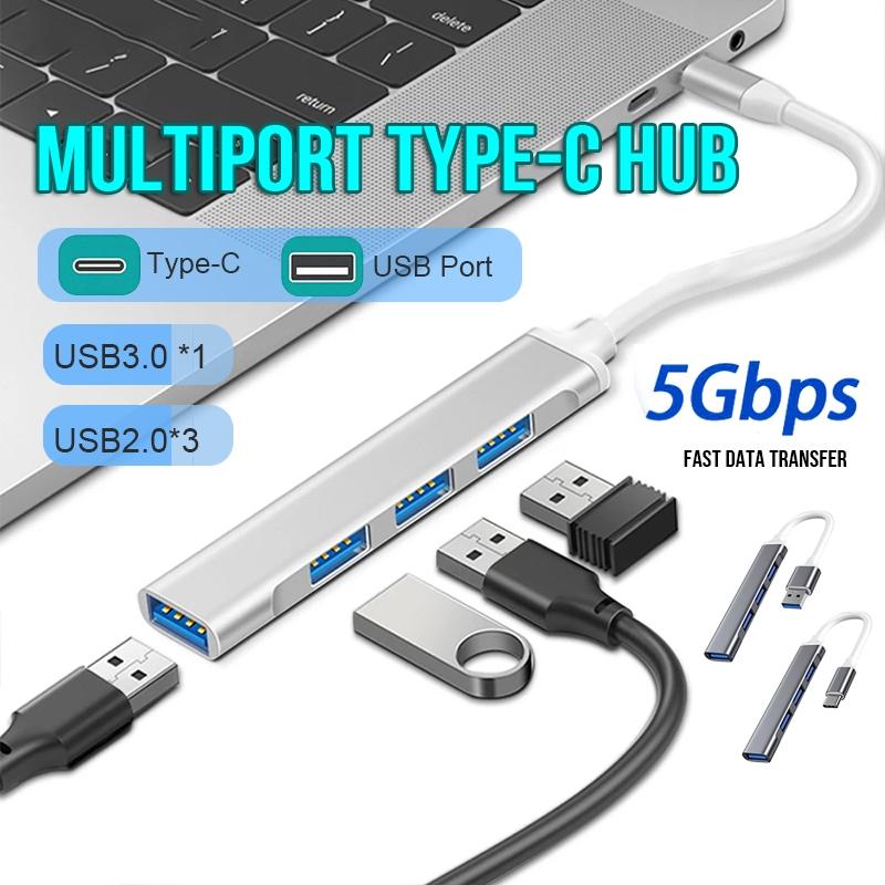 Bộ chia 4 cổng USB 3.0 type C cho Laptop Máy Tính,Hub USB type C USB 3.0 sang 4 cổng USB,hỗ trợ nhiều cổng nguồn USB 5V