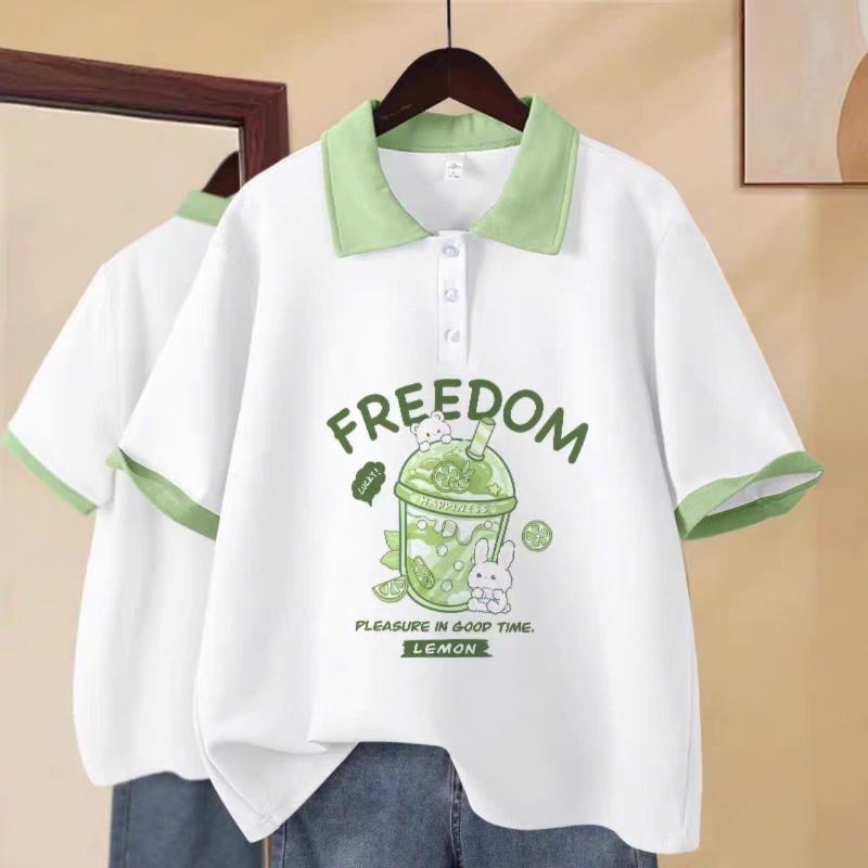 Áo polo bé gái 08098 phom thụng ,chất cotton , đủ size từ 9 đến 65kg 3