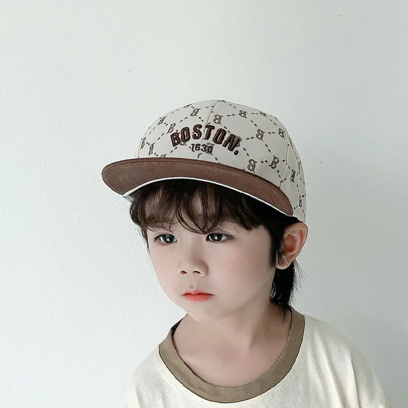 Mũ nón lưỡi trai snapback chữ Boston cho bé trai từ 3 - 8 tuổi SuKids SK47 4
