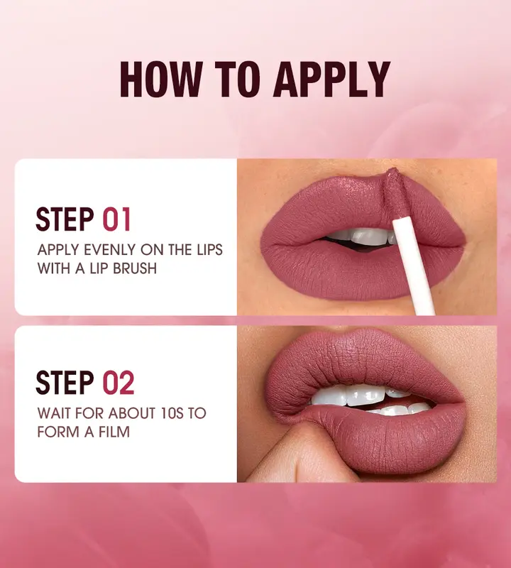 【Barang Wajib】O.TWO.O Lip Tint Matte Velvet Long Lasting Waterproof Ultra Stay Lolepop Lipgloss Smooth Lightweight NON-STICK CUP(Need to Wait For Drying) Lip Makeup High Pigmentation Gloss Lipstick Liptint 4