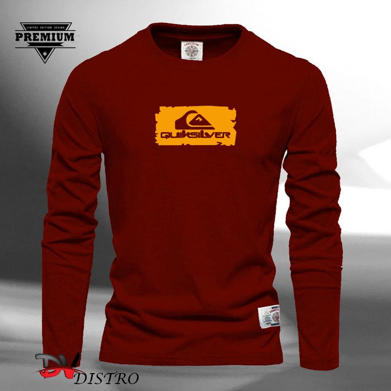 Áo Thun Vàng Dài Tay, Quiksilver Blok Text, Áo Thun Distro Dài Tay Mới Nhất 2023, Áo Thun Nam Dài Tay, Unisex Distro, Thích Hợp Cho Nam Và Nữ, Phong Cách Người Lớn, Áo Thun Nam Và Nữ 3