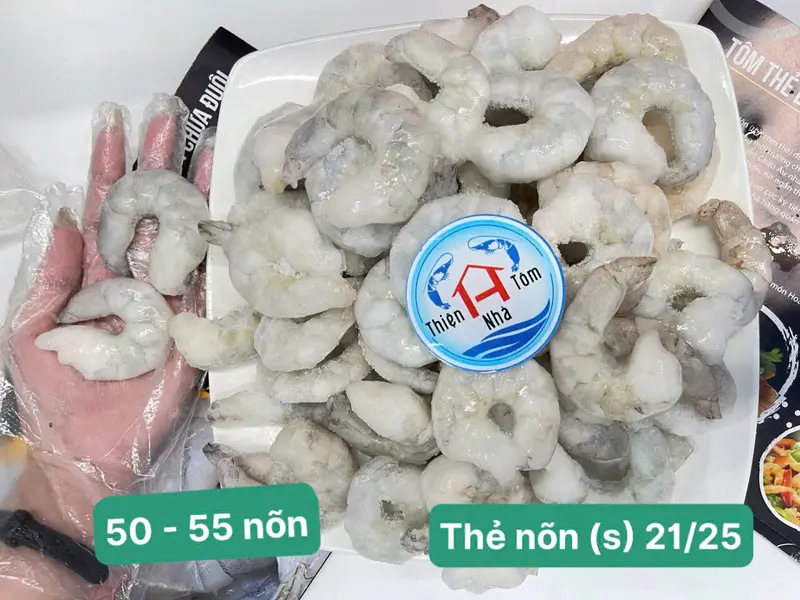 [500gr] Tôm thẻ lột nõn đông lạnh Thiện Nhà Tôm giao nhanh siêu tốc HCM frozen  food 4