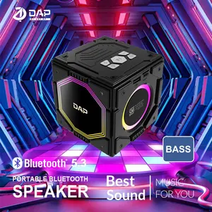 DAP Cyberpunk Bluetooth Speaker 8W Subwoofer Music Speaker RGB LED Mecha Style Portable Speaker D-VY7