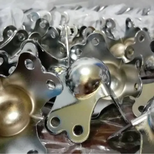 8 PCS SIKU BENJOL BOX SPEAKER HARDCASE KECIL COA-301 / SIKU POJOK / CORNER BENJOL KECIL aksesoris silver stainless  accessories 0