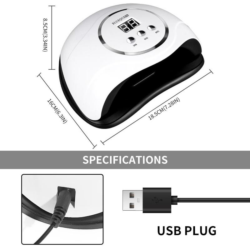 USB Charging Portable USB Nail Lamp, LED Nail Light with 24 LEDs & 4 Timer Settings, Automatic Sensor Nail Lamp for Nail Gel Polishing, Nail Art Tool for Home & Salon Use 1