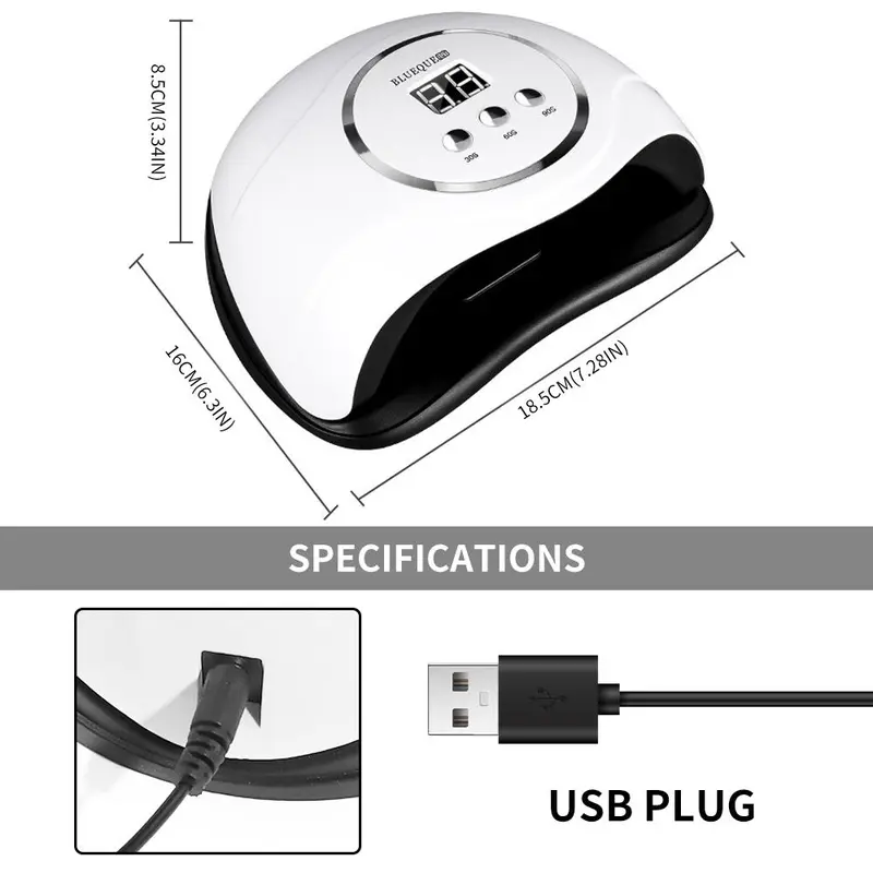 USB Charging Portable USB Nail Lamp, LED Nail Light with 24 LEDs & 4 Timer Settings, Automatic Sensor Nail Lamp for Nail Gel Polishing, Nail Art Tool for Home & Salon Use 1