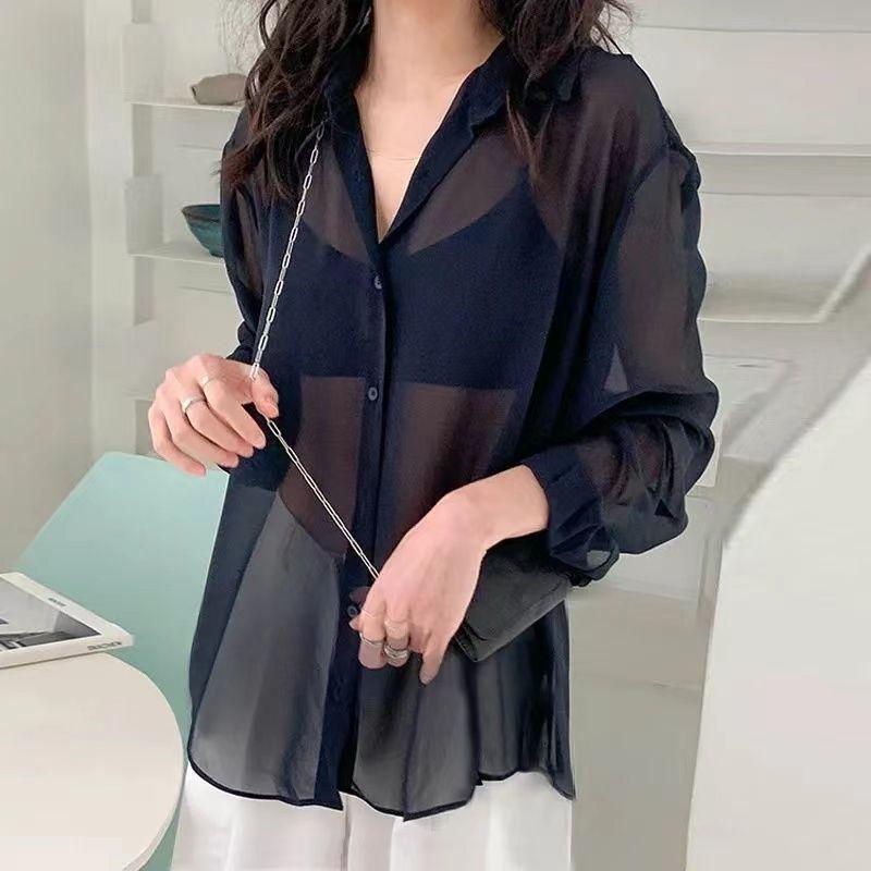 Áo Sơ Mi Chống Nắng, Áo Choàng Mỏng Nữ, Váy Hai Dây Mùa Hè, Áo Mặc Bên Ngoài, Áo Voan, Áo Cardigan Cổ Tích Trong Suốt, Xếp Lớp, Tỷ Lệ Đánh Giá Xuất Sắc Lên Đến 99%, Cùng Phong Cách 0