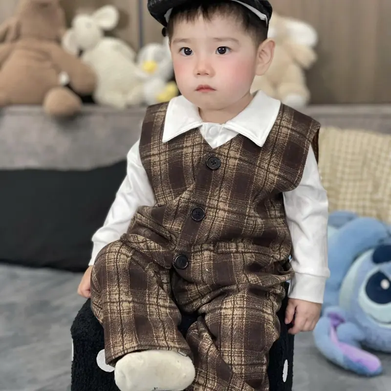 Set ghile dạ công tử 4 chi tiết cho bé 7-16kg 3