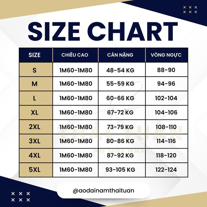 Áo dài nam THÁI TUẤN thêu hoa sen vàng cá chép, full size từ 48-105kg - TT236 6