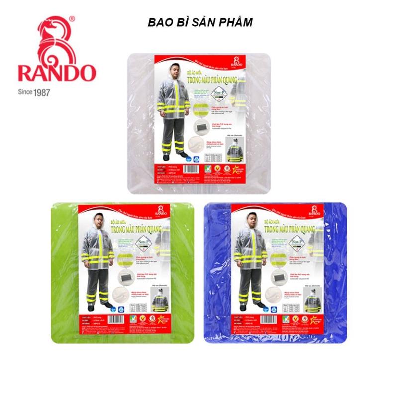 Áo Mưa Bộ Trong Màu Phản Quang, GIÁ SỈ, RANDO Chính Hãng, Nhựa Cao Cấp Không Thấm Nước Dành Cho NamNữ Đi Phượt Đồng 7
