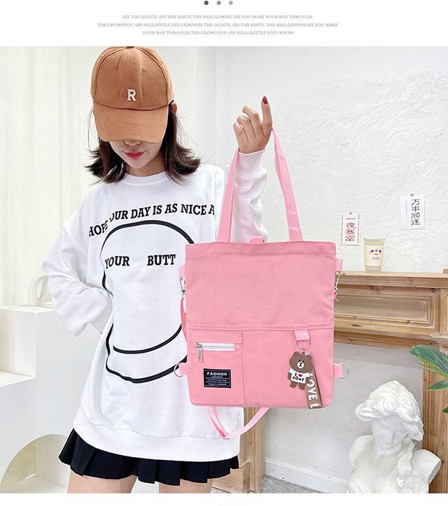Product Introduction of [In Stock] Shoulder Bag, Handbag, Crossbody, Canvas Material, Fashion, Cute, Campus, Large Capacity 9