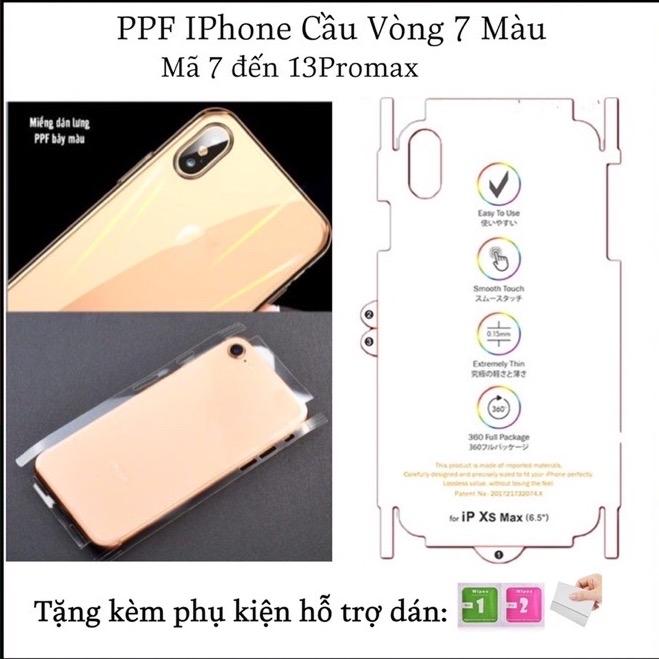 Miếng Dán Dẻo PPF trong suốt Tự Phục Hồi Trầy Xước Cho iPhone 7Plus 8Plus X XS XSMAX 11 12 13 14 15 16 17PROMAX - Bảo vệ full viền và mặt lưng