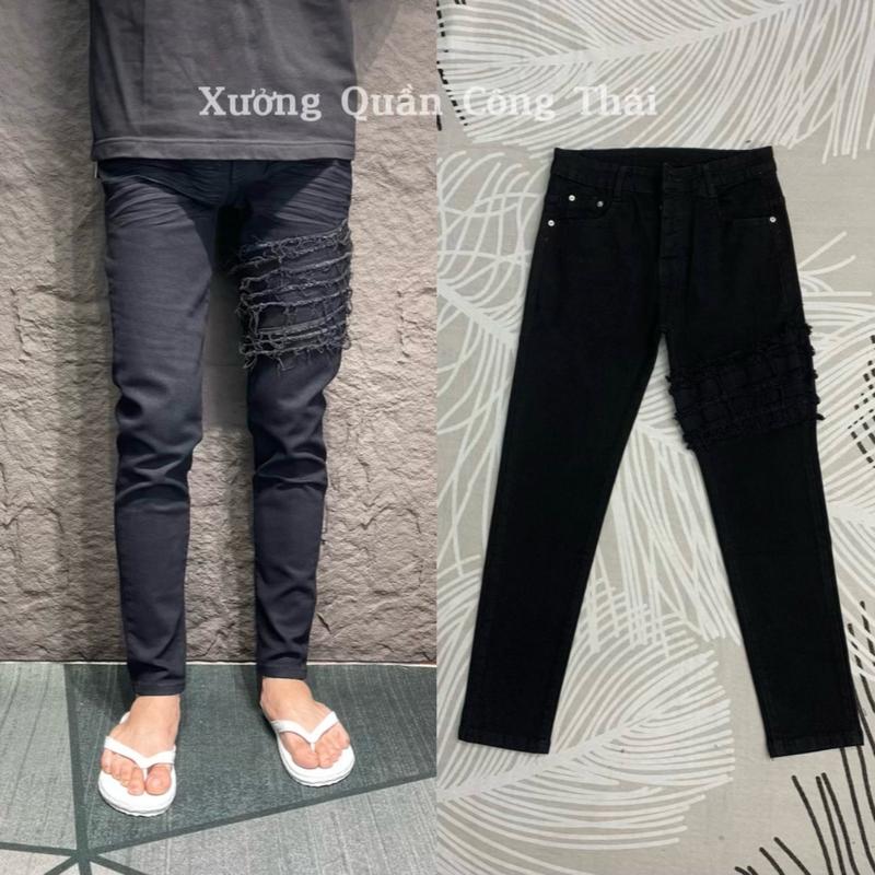 Công Thái Quần khuyết tật đen 4 cúc được ktra hàng Nam có thể giặt máy thường Menswear