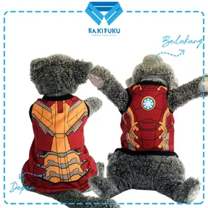 Baju Kucing Lucu Murah Motif Ironman Cowo Cewe Jantan Betina Aksesoris Hewan Kecil