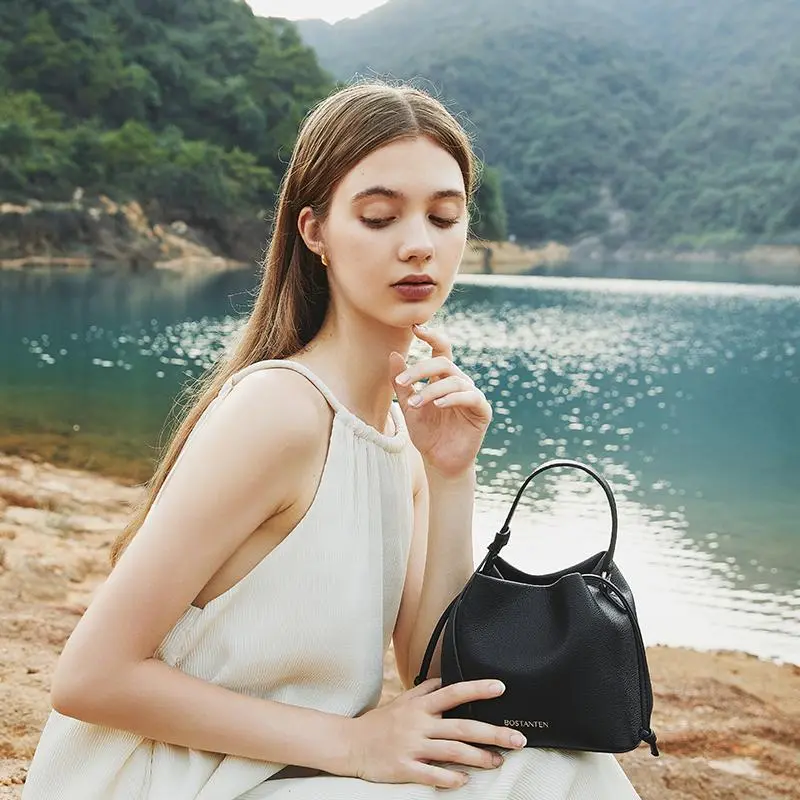 [Emma bag* IGun] BOSTANTEN Tas Selempang Wanita Sling Bag Wanita Shoulder Bag Kulit Sintetis Mewah 5