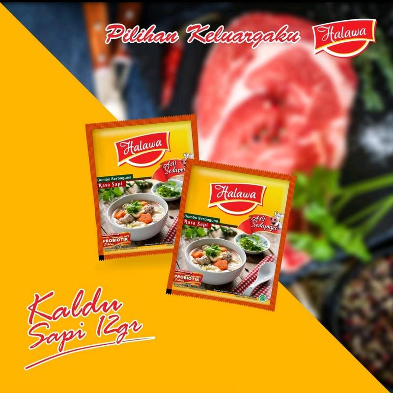 Halawa Kaldu Sapi @12gr 12pcs Kaya Probiotik Masakan Soup bumbu tabur 0