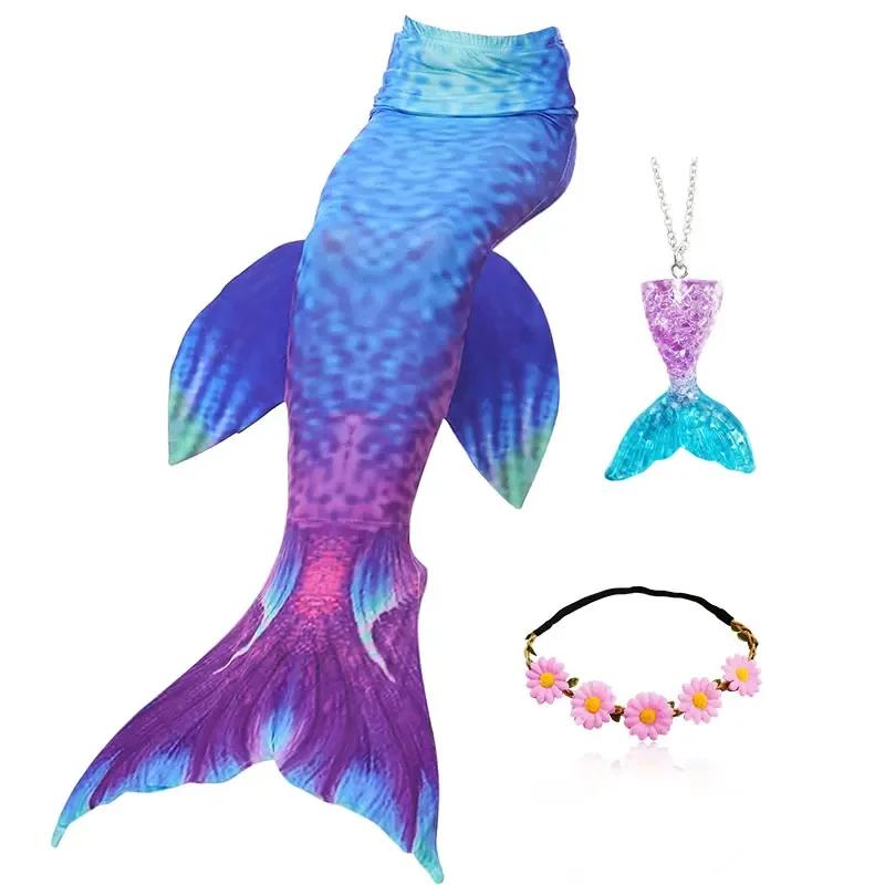 Product Introduction of Adult Kids Fancy Swimmable Mermaid Tail Fish Tail can add with Monofin for Girls Swimming Women Bating Suit Swimsuit Costume 3-12Tbb 12