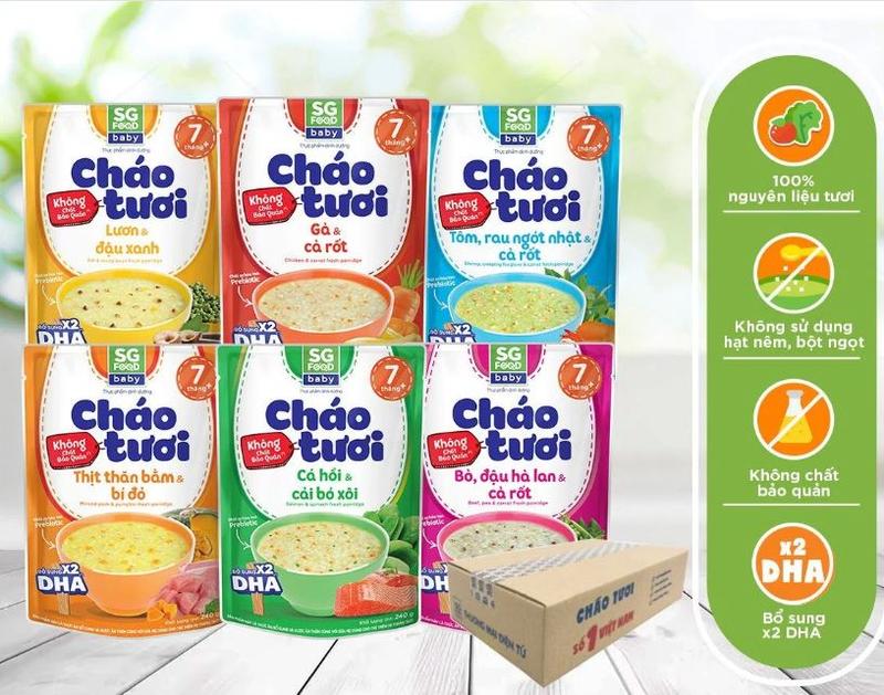 Combo 6 Cháo Baby (Gà, Thịt Bằm, Bò, Tôm, Lươn, Cá Hồi) Sài Gòn ...