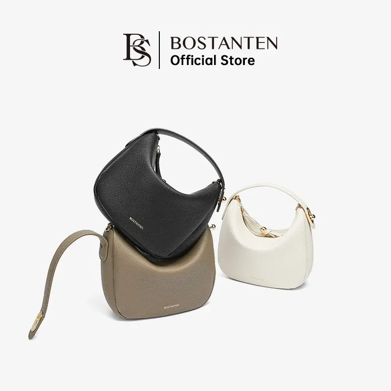 BOSTANTEN Túi hình lưỡi liềm nhỏ gọn thời trang Pháp mới có thể đeo chéo 6