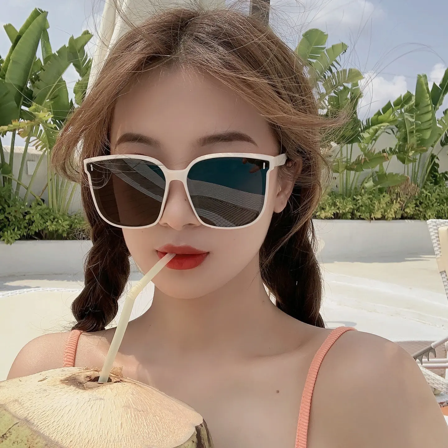 Jingwei New Internet Celebrity Same Style Sunshade Sunglasses Men's and Women's Fashion UV-Proof Sunglasses