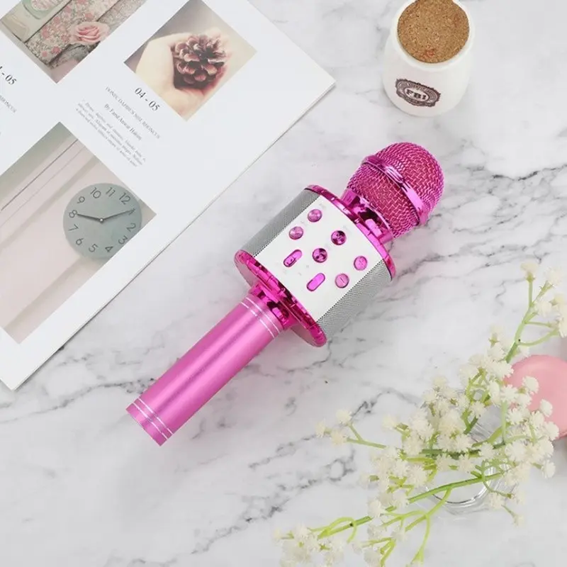 【Hàng Sẵn】Mic Hát Karaoke Kèm Loa Bluetooth WS-858 Đa Năng micro karaoke,mic bluetooth karaoke,karaoke bluetooth 1